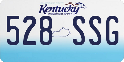 KY license plate 528SSG