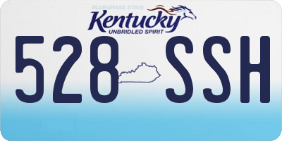 KY license plate 528SSH