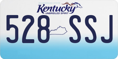 KY license plate 528SSJ