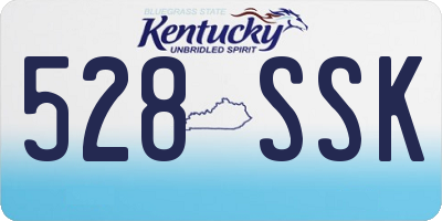 KY license plate 528SSK