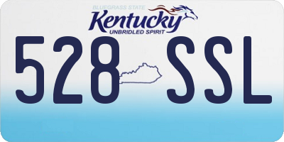 KY license plate 528SSL
