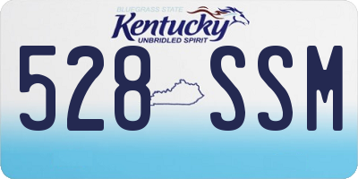 KY license plate 528SSM