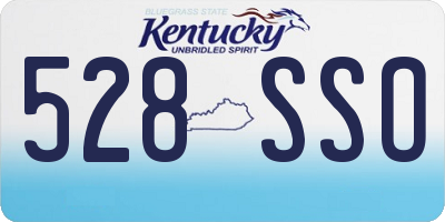 KY license plate 528SSO