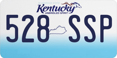 KY license plate 528SSP
