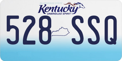KY license plate 528SSQ