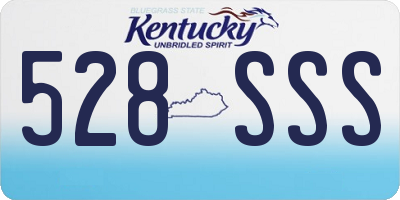 KY license plate 528SSS