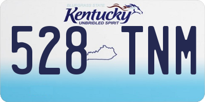 KY license plate 528TNM