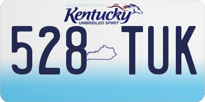 KY license plate 528TUK