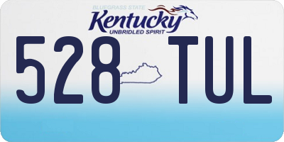 KY license plate 528TUL