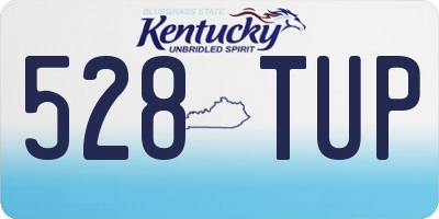 KY license plate 528TUP