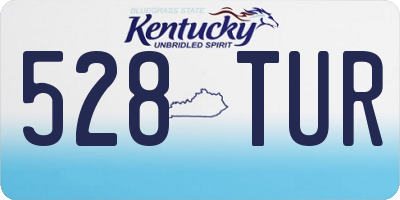 KY license plate 528TUR