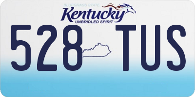 KY license plate 528TUS