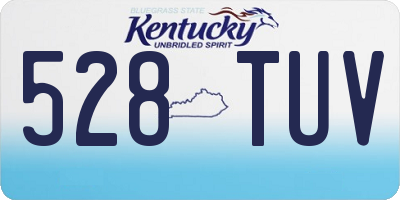 KY license plate 528TUV