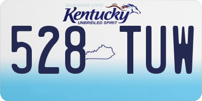 KY license plate 528TUW