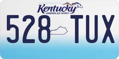 KY license plate 528TUX