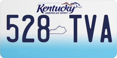 KY license plate 528TVA