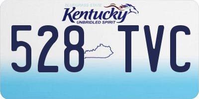 KY license plate 528TVC