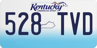 KY license plate 528TVD