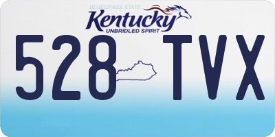 KY license plate 528TVX