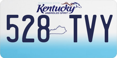 KY license plate 528TVY