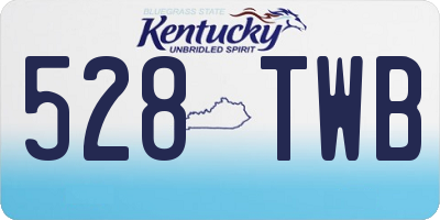 KY license plate 528TWB