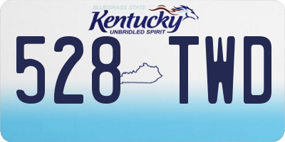 KY license plate 528TWD