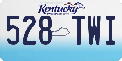 KY license plate 528TWI