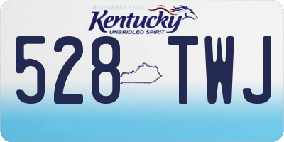 KY license plate 528TWJ