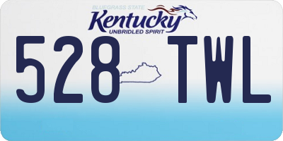 KY license plate 528TWL
