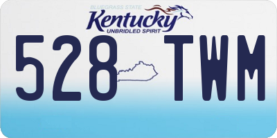 KY license plate 528TWM