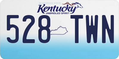 KY license plate 528TWN