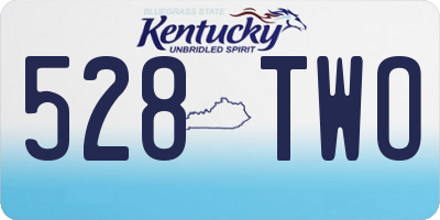 KY license plate 528TWO