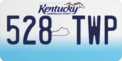 KY license plate 528TWP