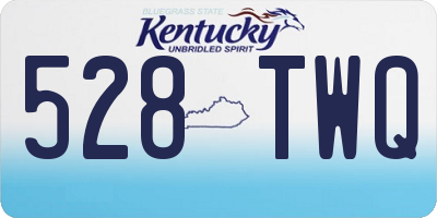 KY license plate 528TWQ