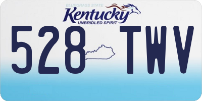 KY license plate 528TWV