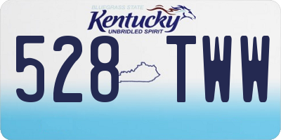 KY license plate 528TWW
