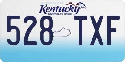 KY license plate 528TXF