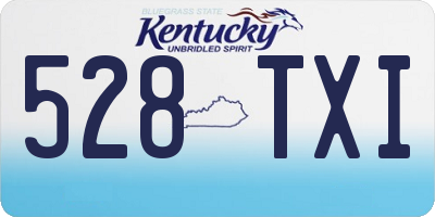 KY license plate 528TXI