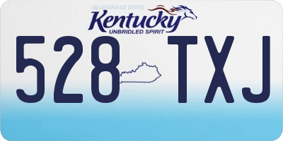 KY license plate 528TXJ