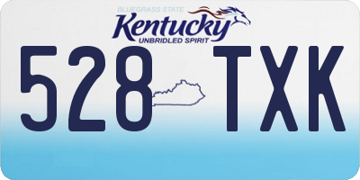 KY license plate 528TXK