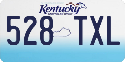 KY license plate 528TXL