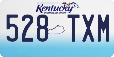 KY license plate 528TXM