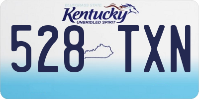 KY license plate 528TXN