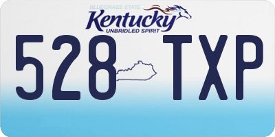 KY license plate 528TXP