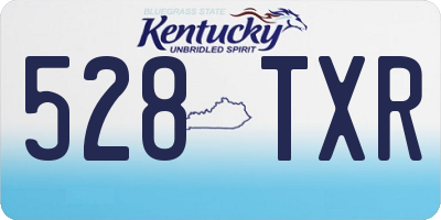 KY license plate 528TXR