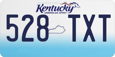 KY license plate 528TXT