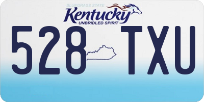 KY license plate 528TXU