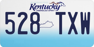 KY license plate 528TXW