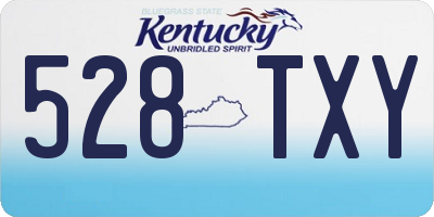 KY license plate 528TXY