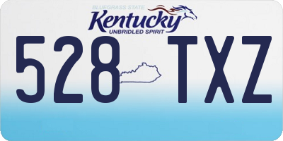 KY license plate 528TXZ